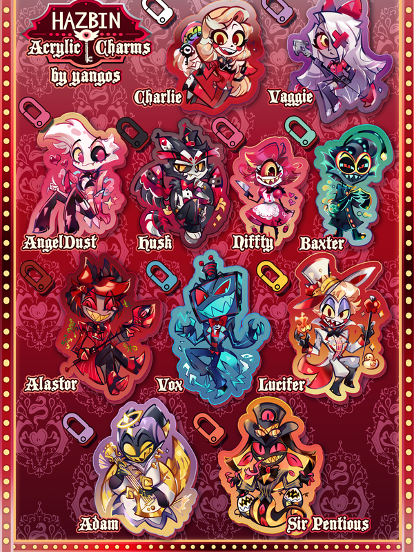Hazbin Hotel Charms  *PREORDER*