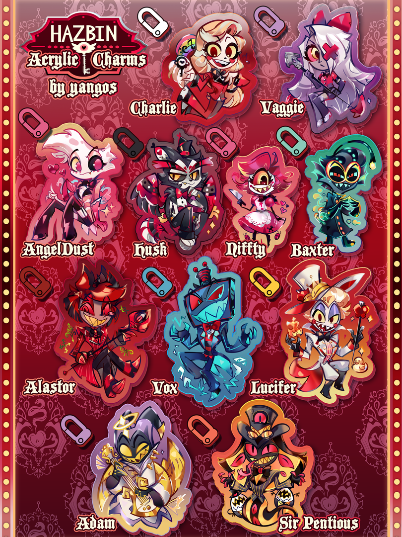 Hazbin Hotel Charms  *PREORDER*