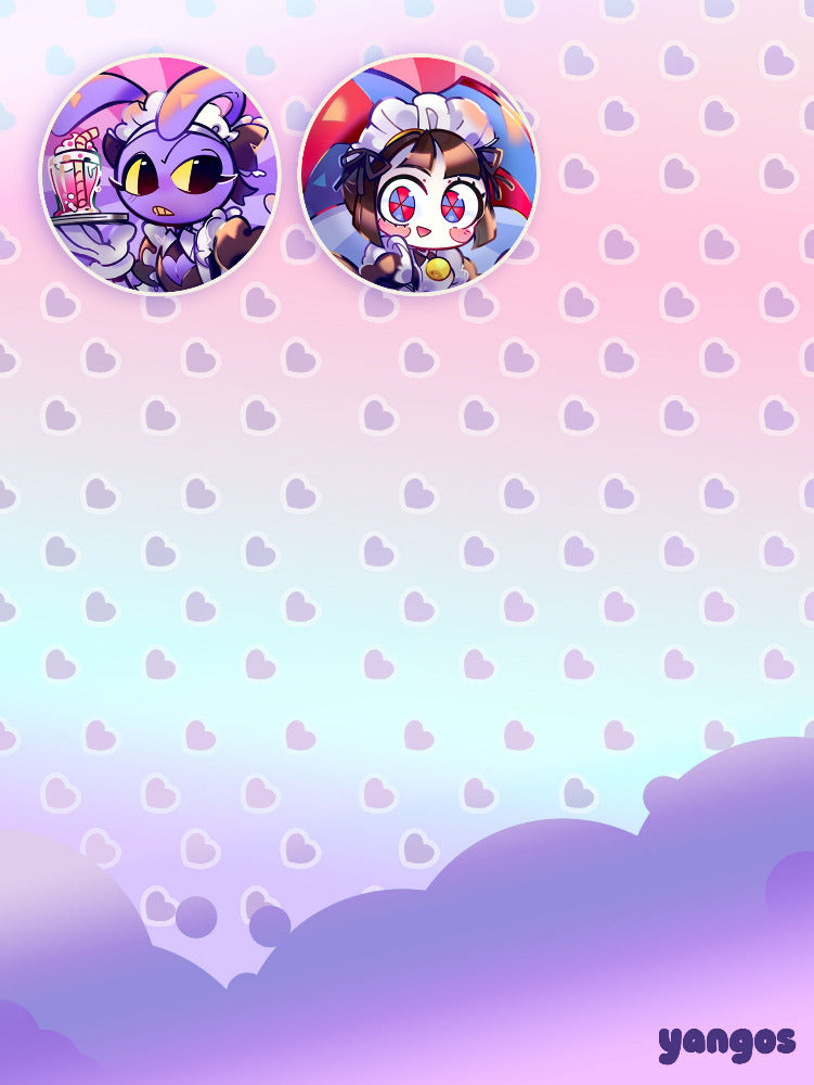 Maid & Butlers TADC Buttons & Stickers