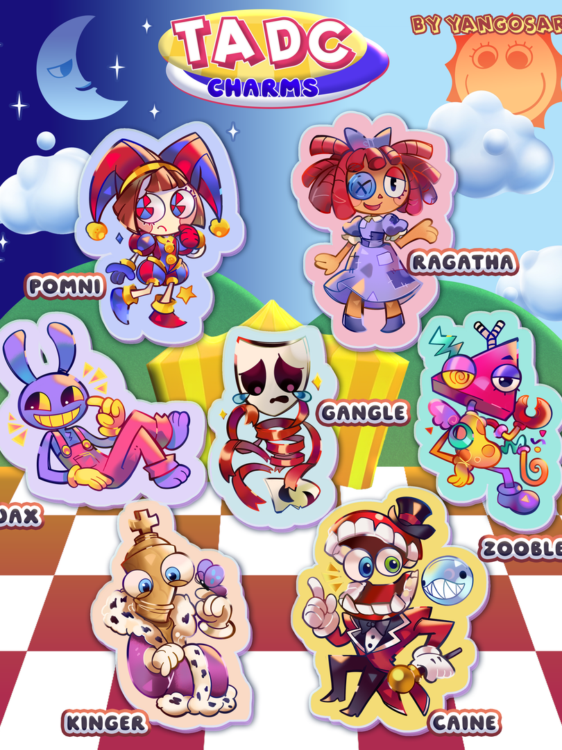 Digital Circus TADC Charms  *PREORDER*