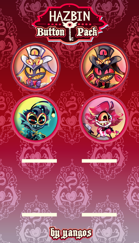 Hazbin Hotel Buttons