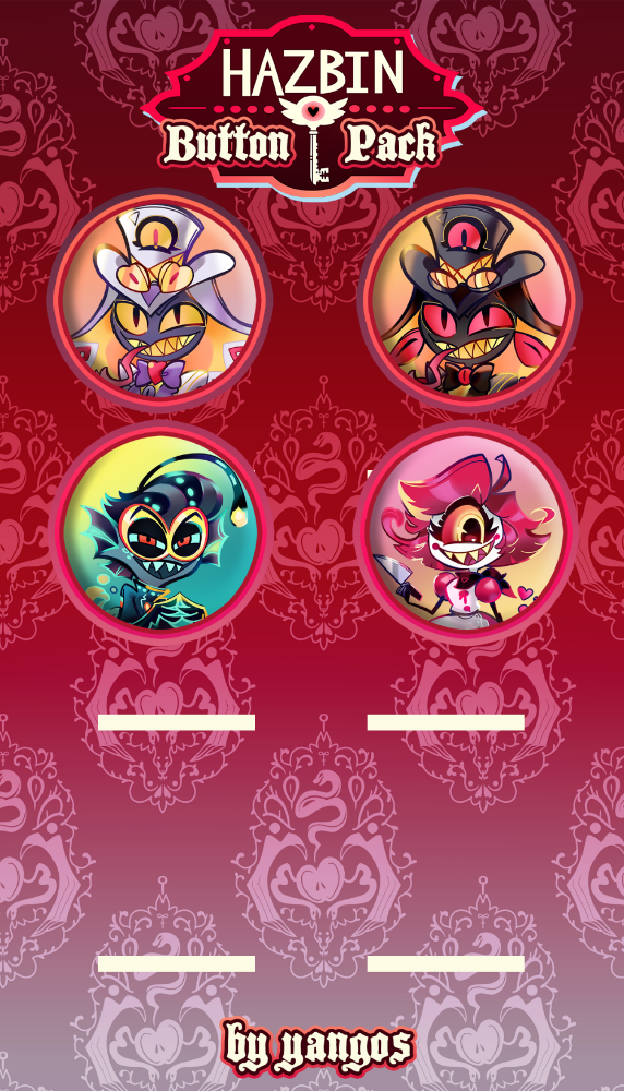 Hazbin Hotel Buttons