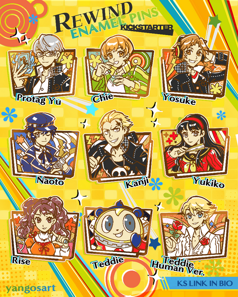 Persona 4 Enamel Pins Set *PREORDER* – YangoShop