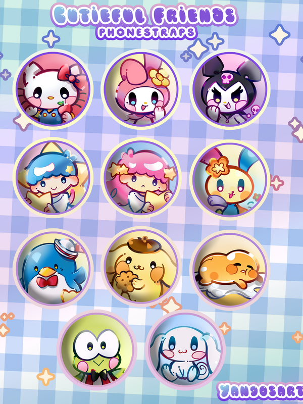 Cutieful Friends Buttons