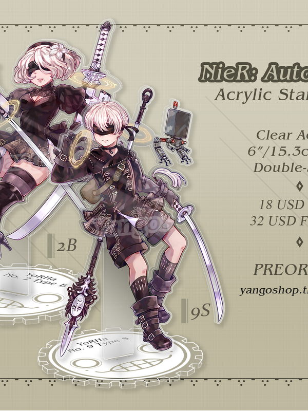 Nier 2B and 9S Acrylic Stands