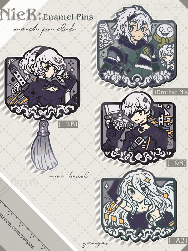 NieR: Enamel Pins *LOW STOCK*
