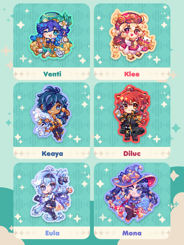 Genshin Impact Stickers: Mondstadt